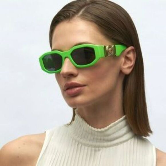 NEW Versace VE4361 531987 Medusa Biggie Green Gray Unisex Sunglasses - Picture 4 of 9